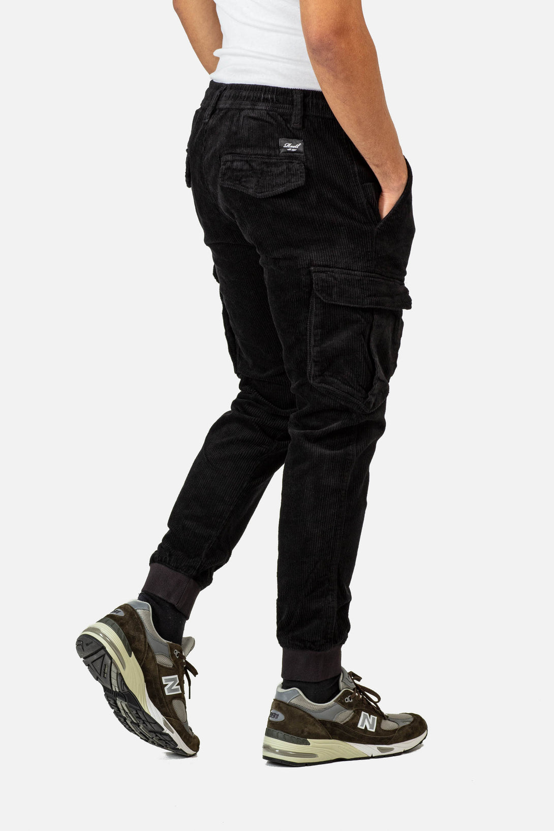Reflex Rib Cargo Corduroy - Black - Reell Pakistan