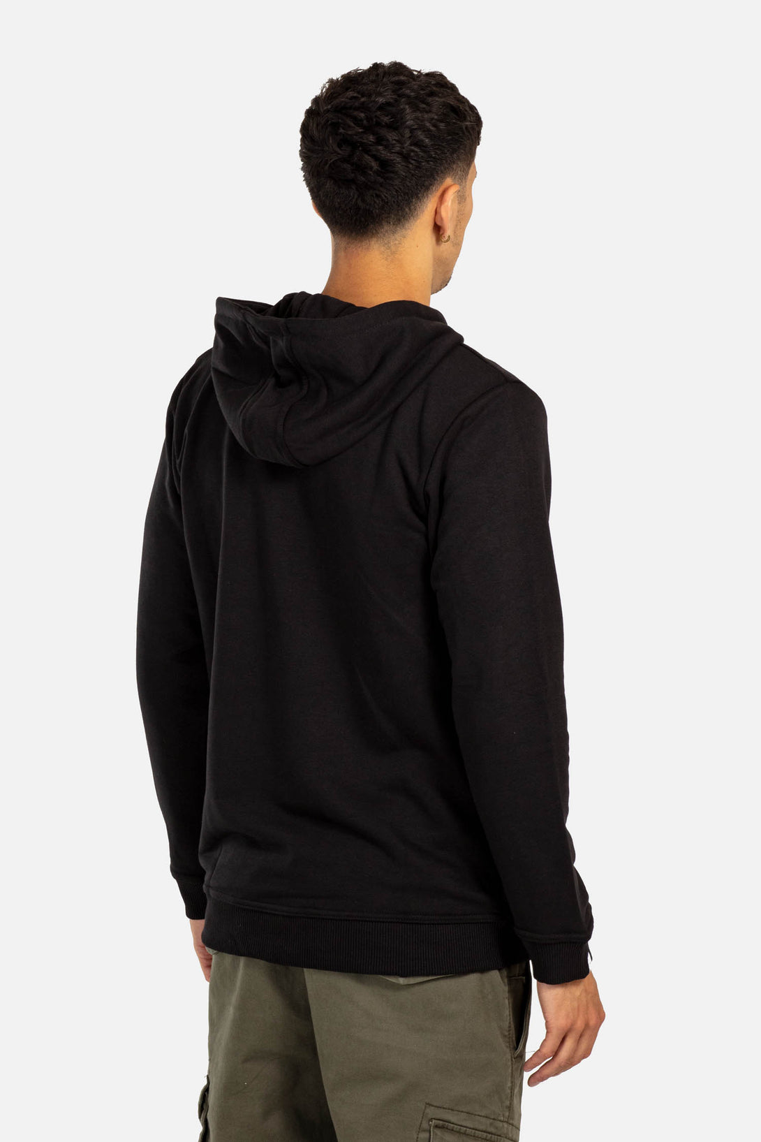 Terry Logo Hoodie - Deep Black - Reell Pakistan