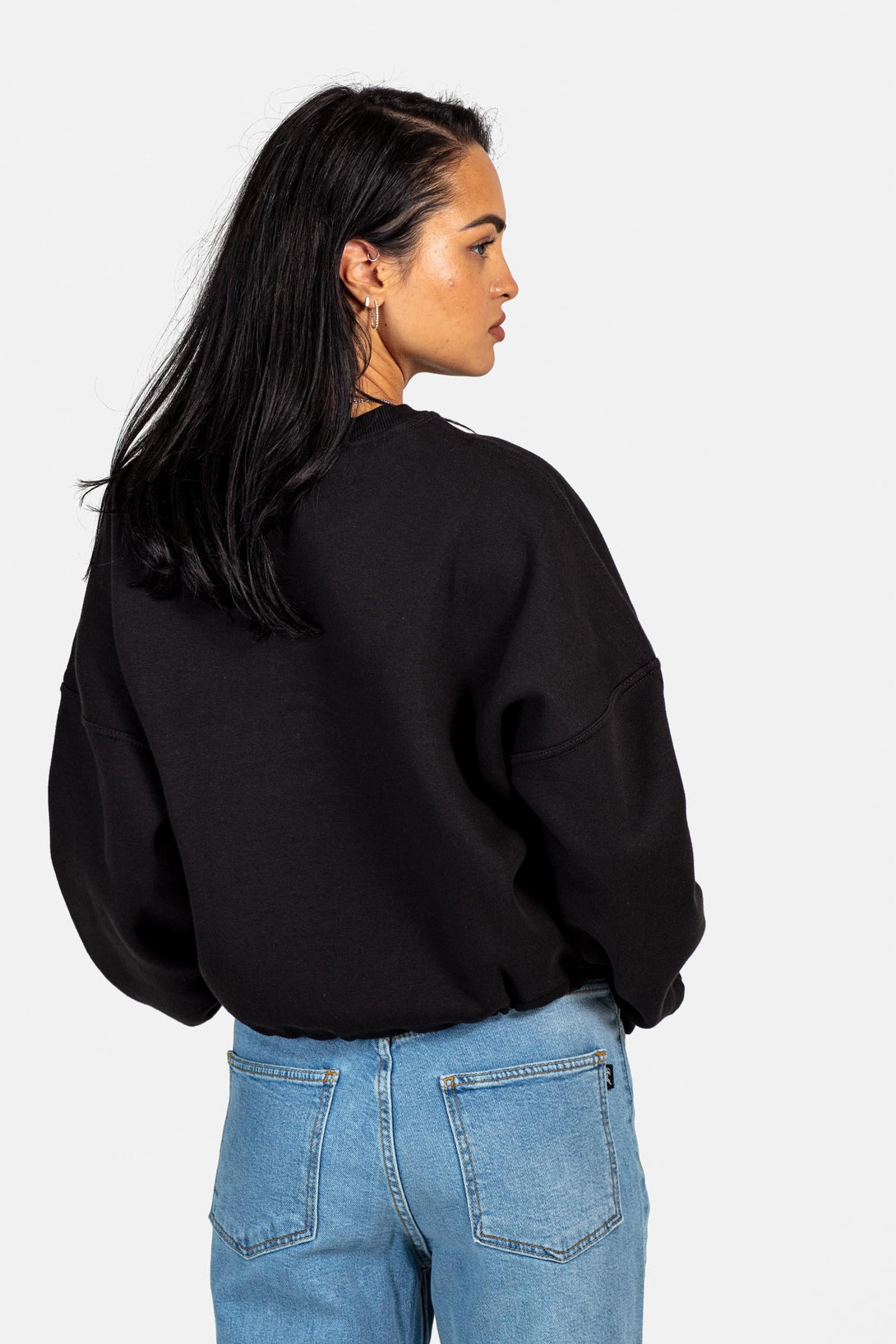 Women Amara Crewneck - Deep Black - Reell Pakistan