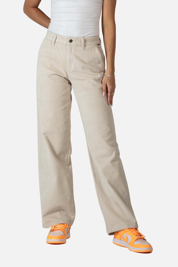 Women Kim Pant - Oatmeal Corduroy - Reell Pakistan