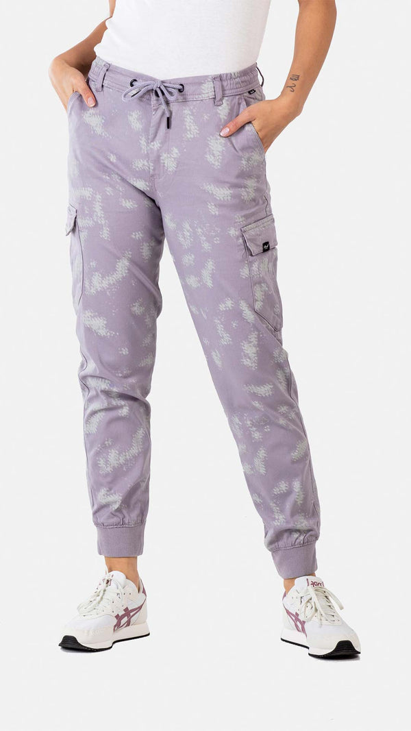 Reflex Women Rib Cargo - Script Camo Purple Gray - Reell Pakistan