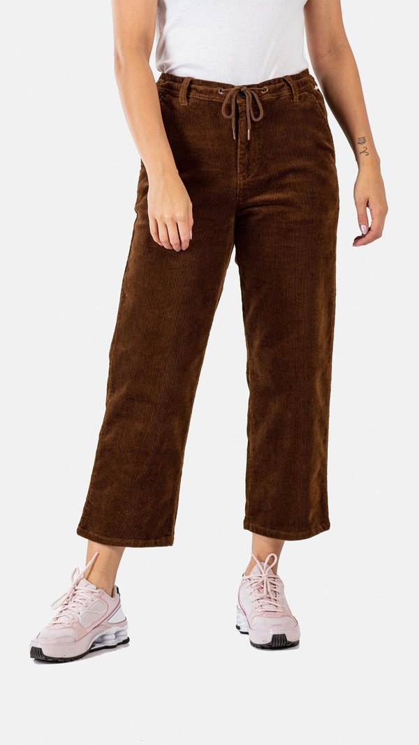 Reflex Women Loose Chino Corduroy - Brown - Reell Pakistan