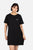 Women T Shirt Dress - Deep Black