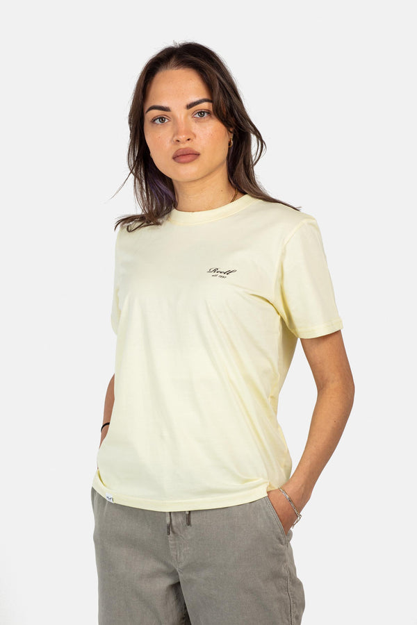 Women Staple T-Shirt - Light Yellow - Reell Pakistan