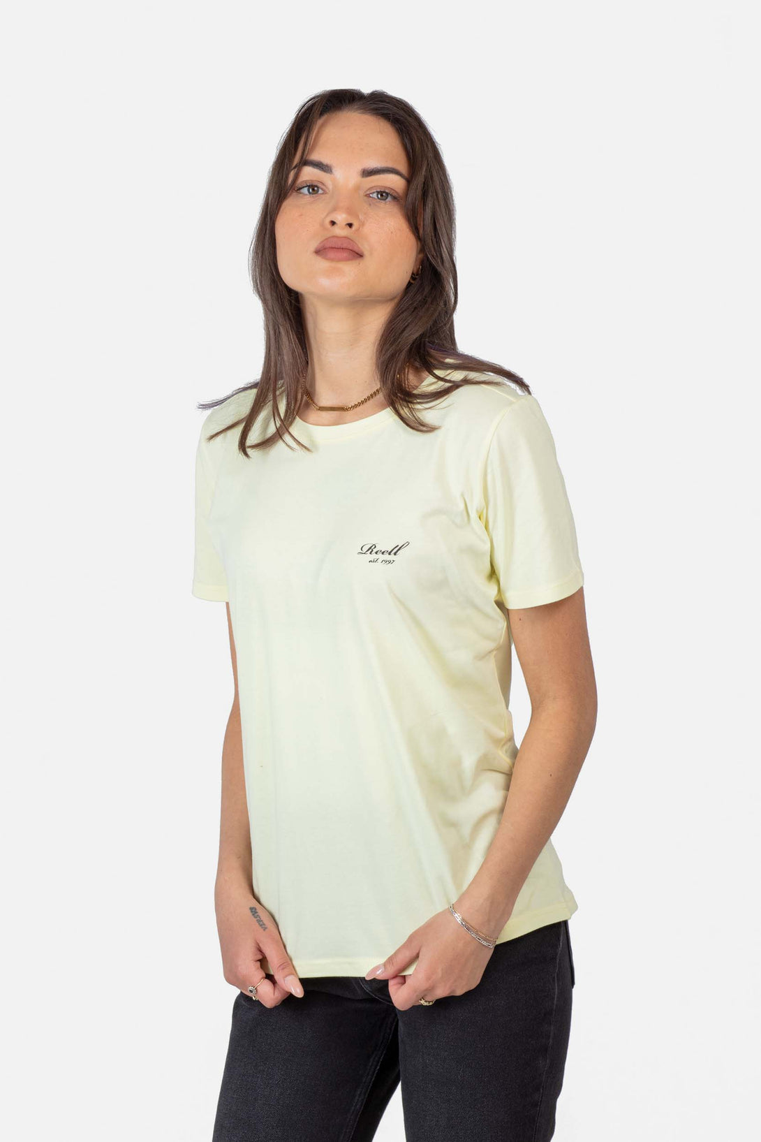 Women Fit T-Shirt - Light Yellow - Reell Pakistan