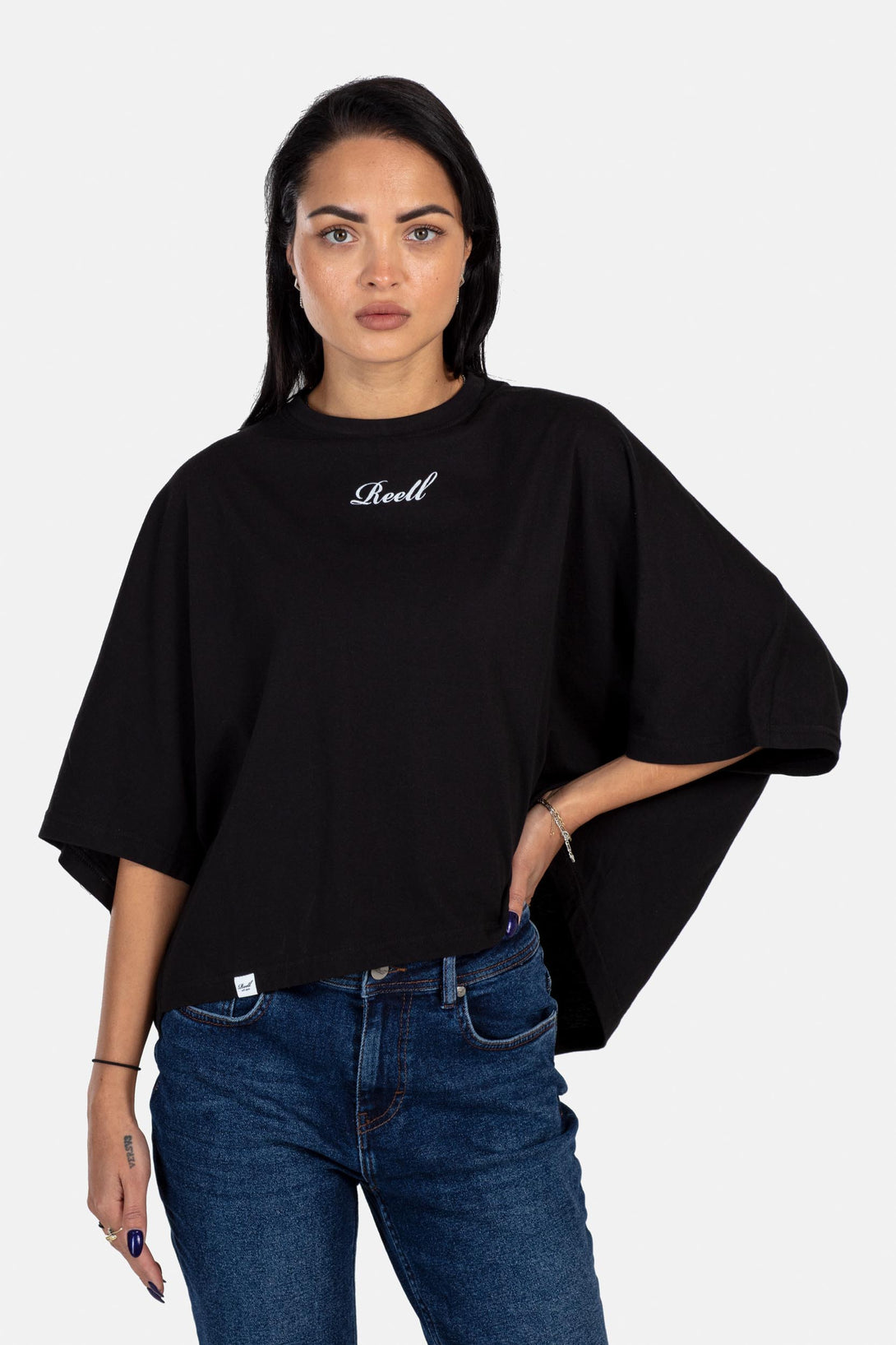 Women Layla T-Shirt - Deep Black - Reell Pakistan