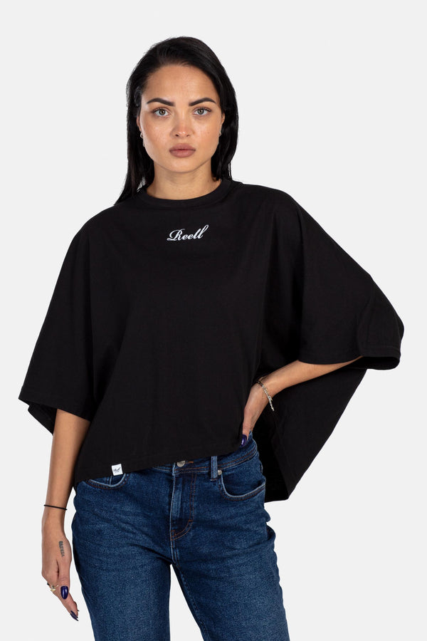 Women Layla T-Shirt - Deep Black - Reell Pakistan