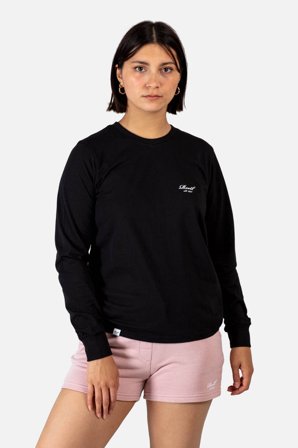 Women Logo Long Sleeve - Deep Black - Reell Pakistan