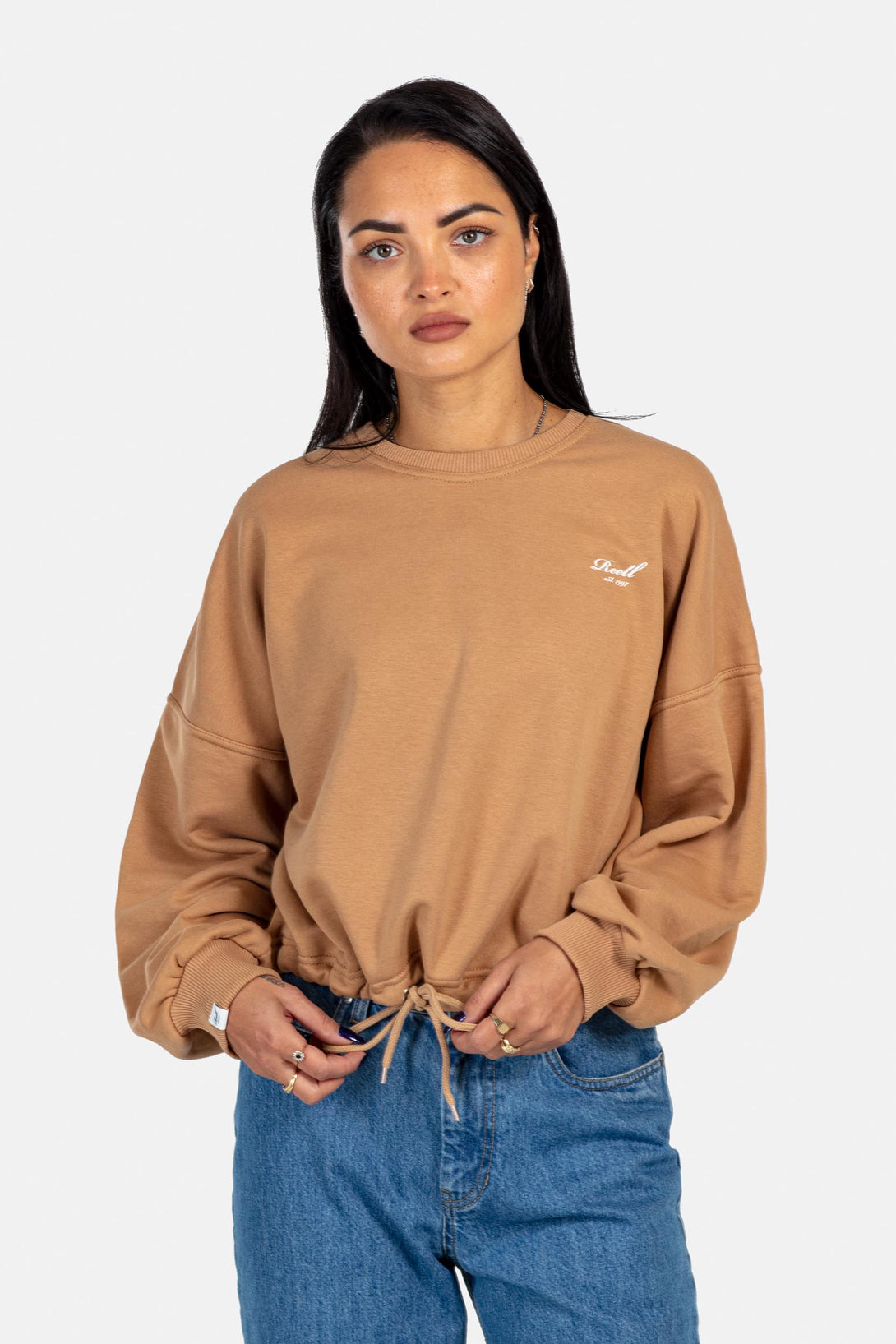Women Amara Crewneck - Tan Brown – Reell Pk