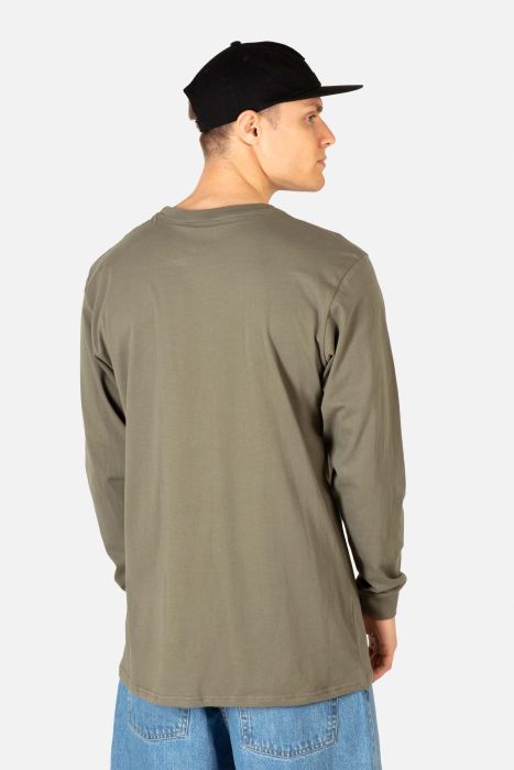 Staple Logo Long Sleeve - Sage Green - Reell Pakistan
