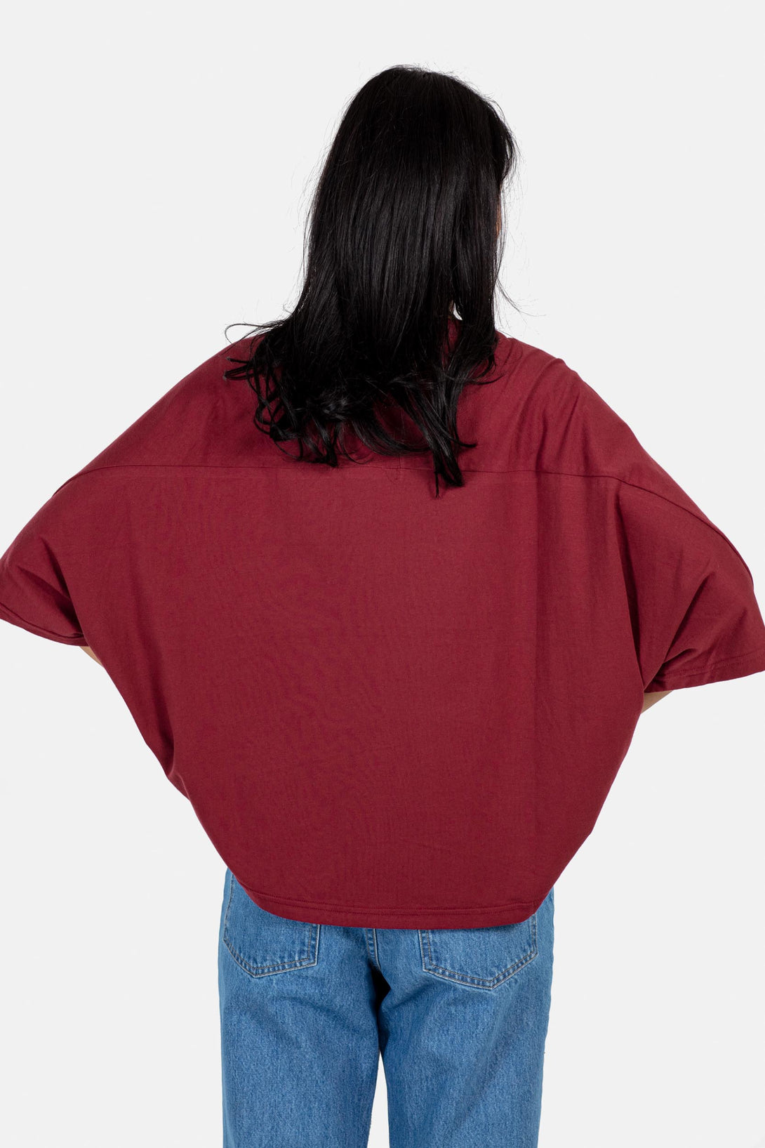 Women Layla T-Shirt - Wine Red - Reell Pakistan