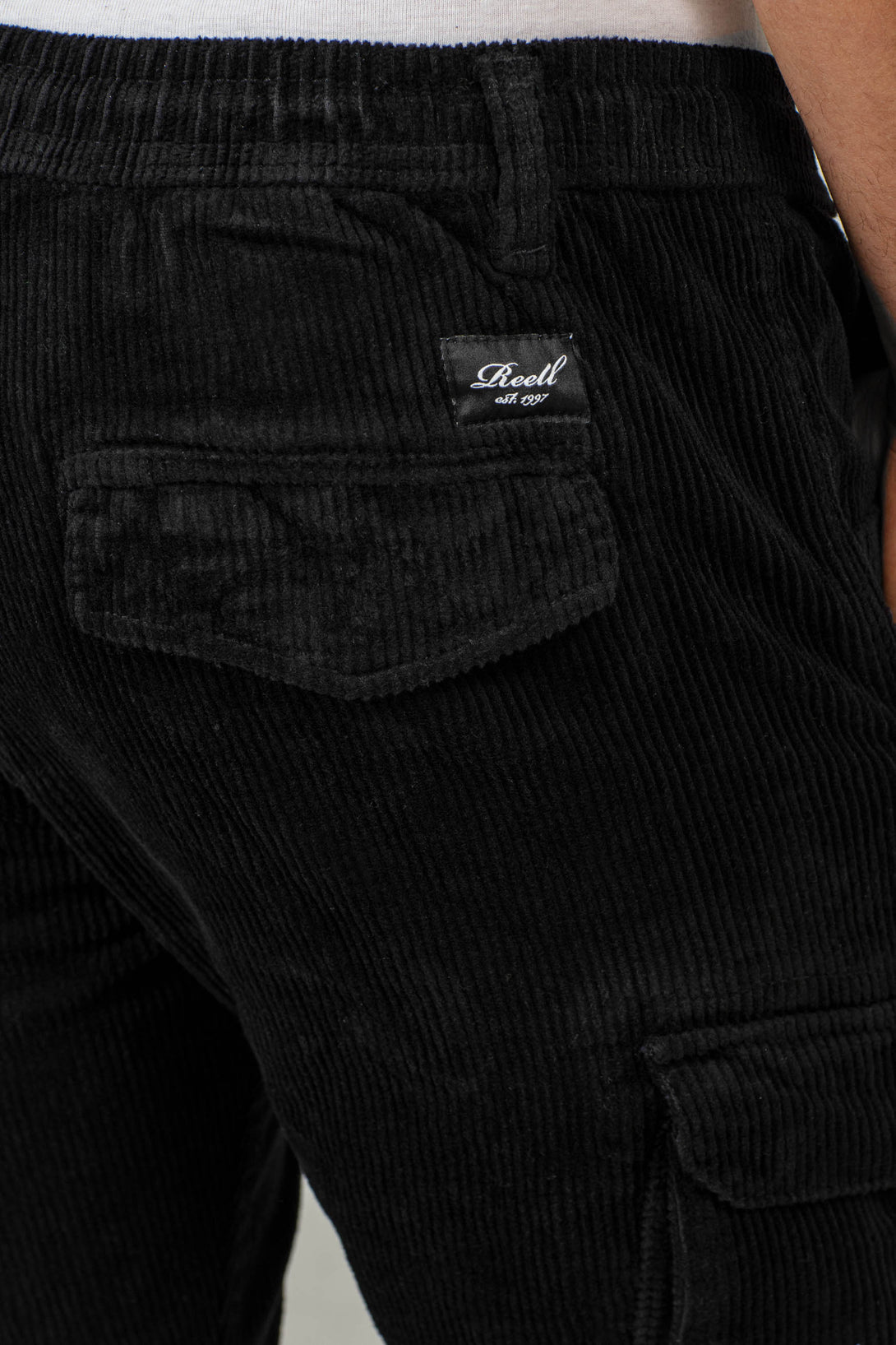 Reflex Rib Cargo Corduroy - Black - Reell Pakistan
