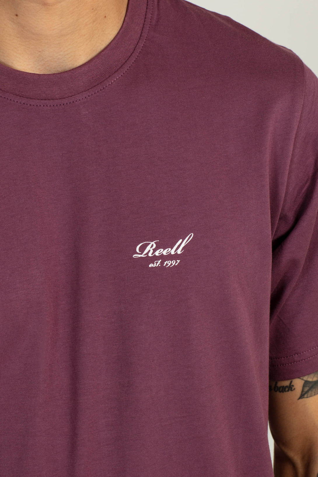 Regular Logo T-Shirt - Plum Purple - Reell Pakistan