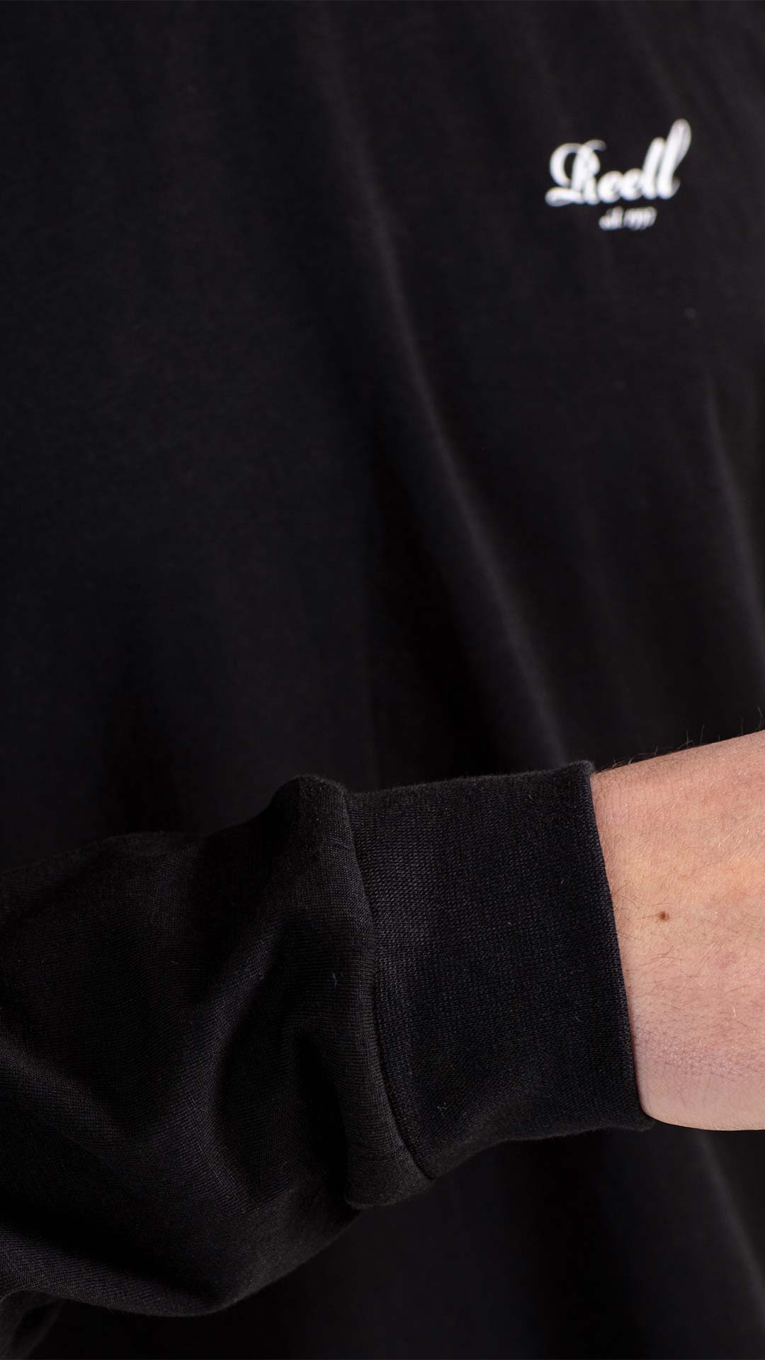 Regular Logo Long Sleeve - Deep Black - Reell Pakistan