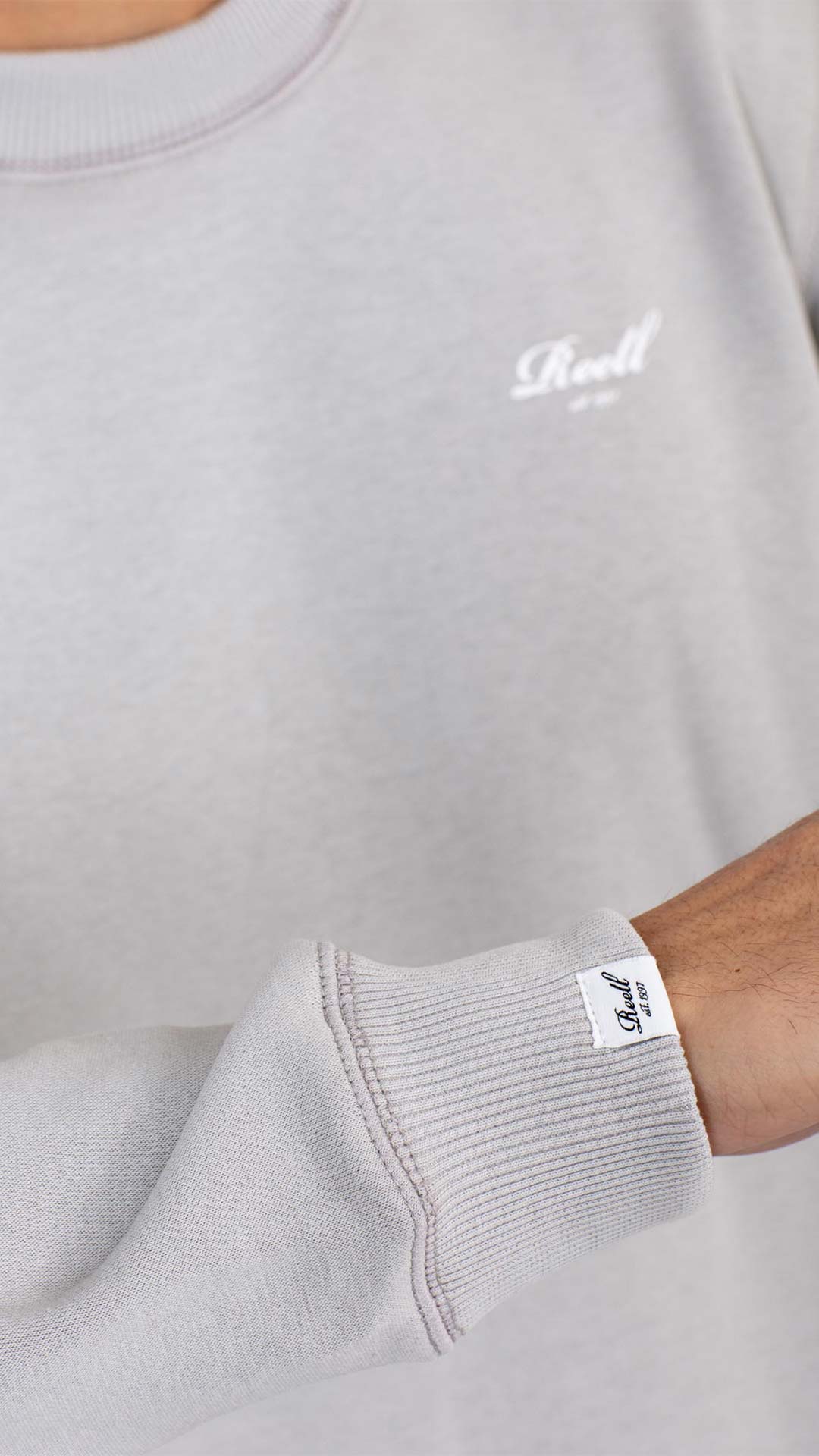 Regular Logo Crewneck - Stone - Reell Pakistan