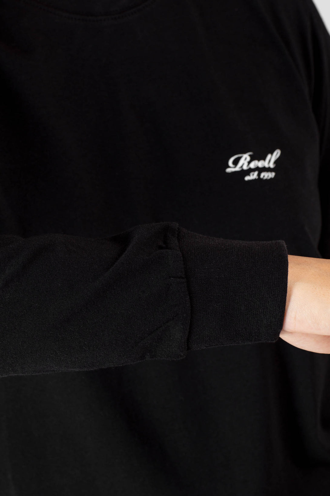 Women Logo Long Sleeve - Deep Black - Reell Pakistan