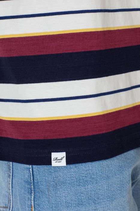 Line T-Shirt - Off White / Navy - Reell Pakistan