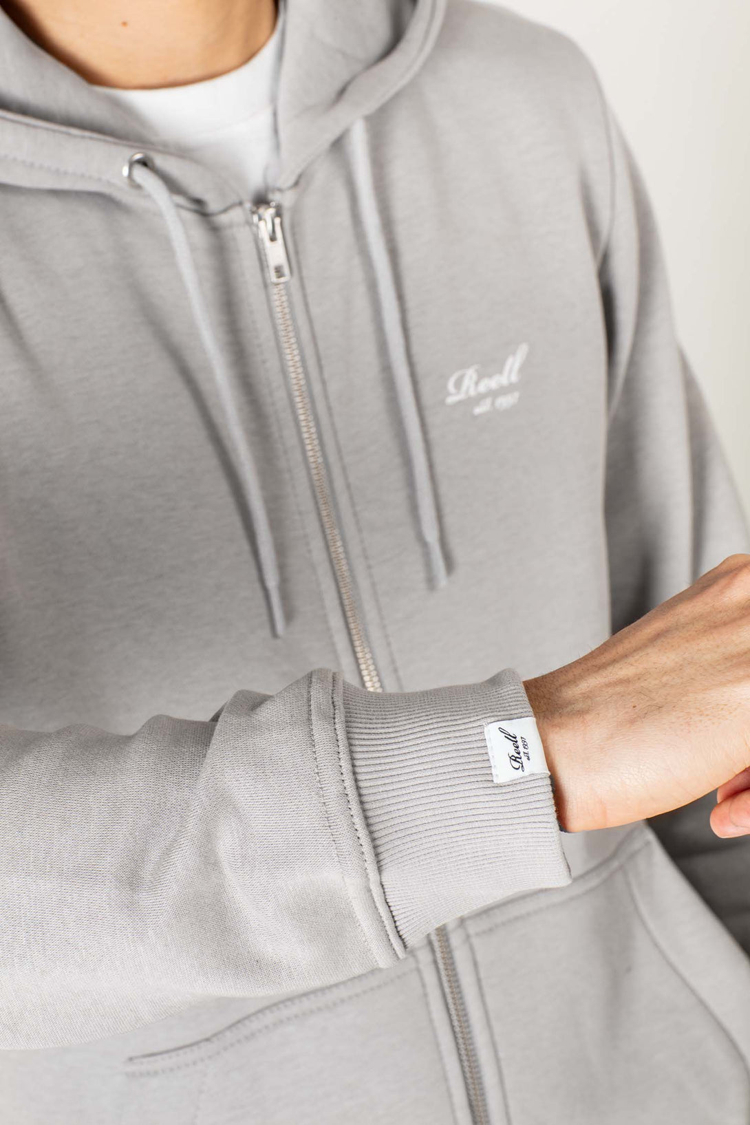 Regular Logo Zip Hoodie - Stone - Reell Pakistan