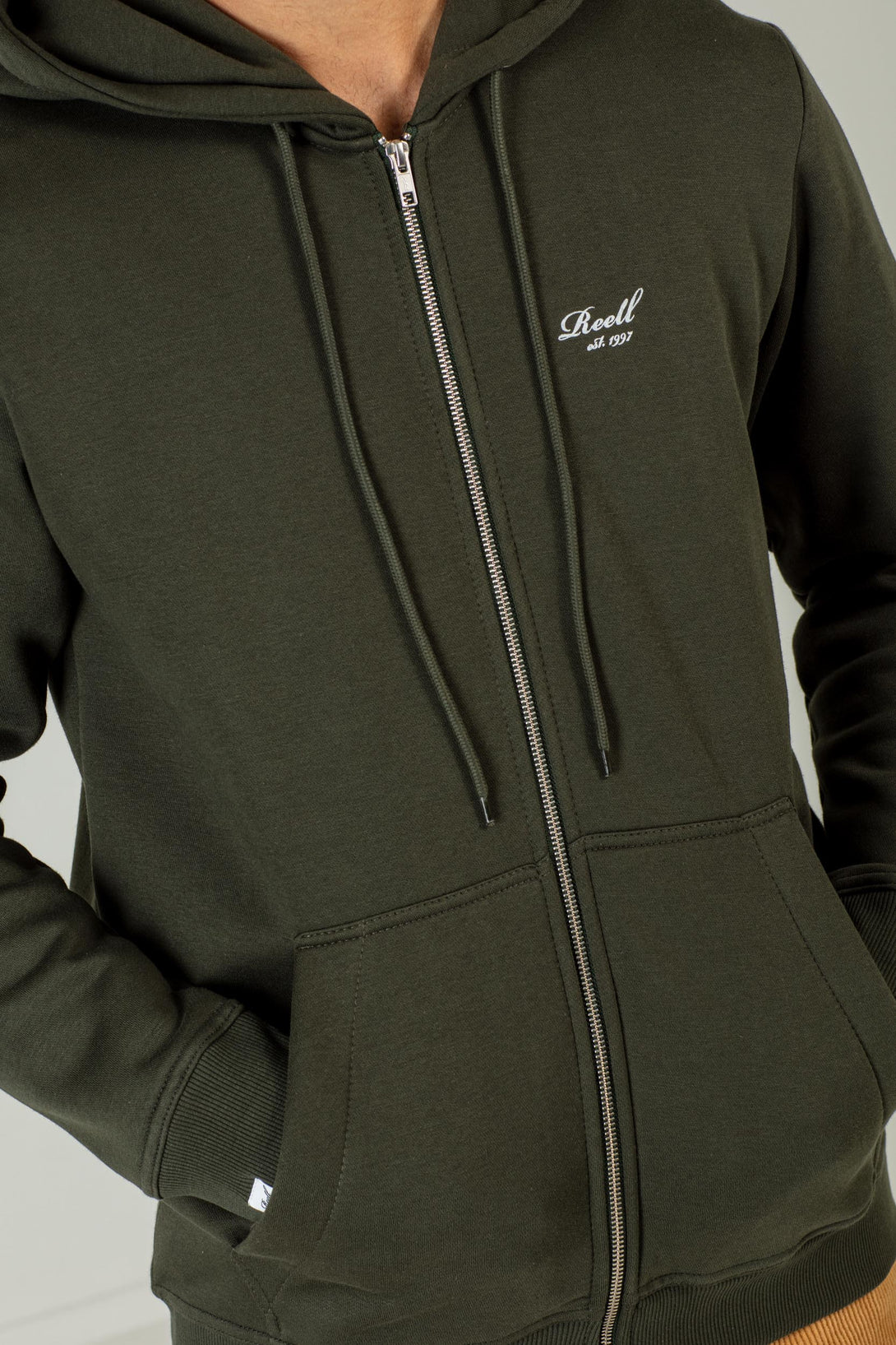 Staple Logo Zip Hoodie - Forest Green - Reell Pakistan