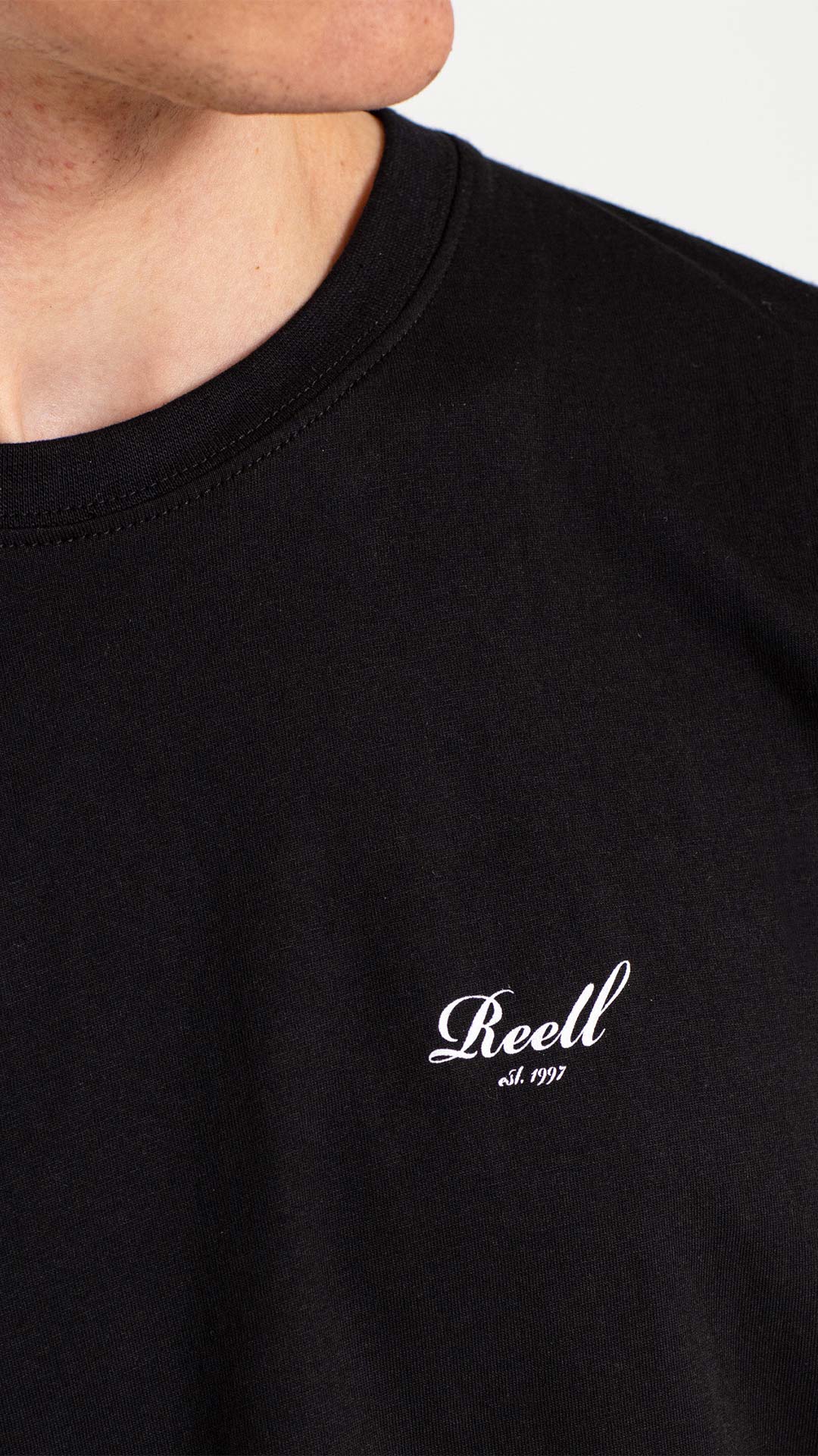 Regular Logo Long Sleeve - Deep Black - Reell Pakistan