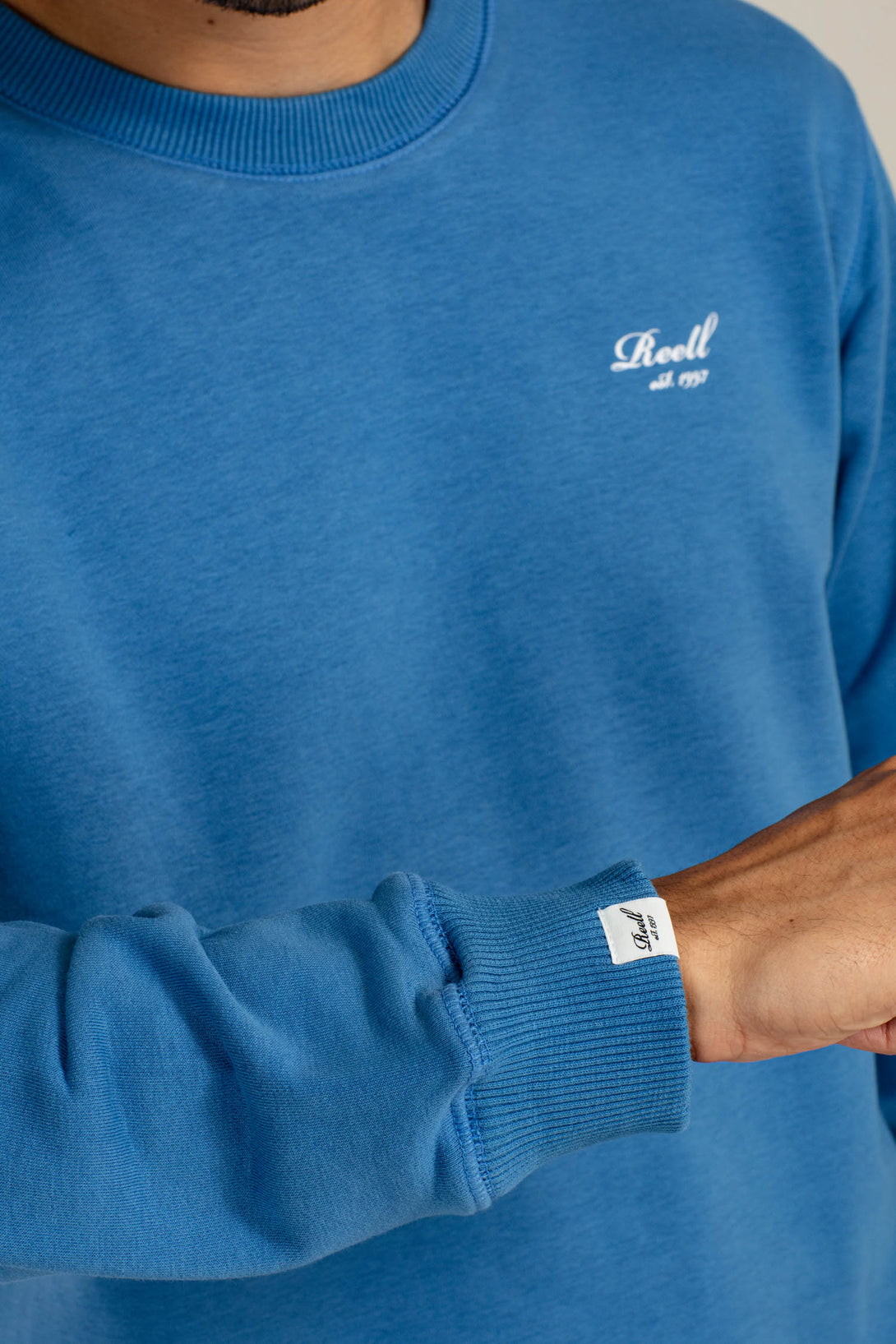 Terry Logo Crewneck - Matt Blue - Reell Pakistan