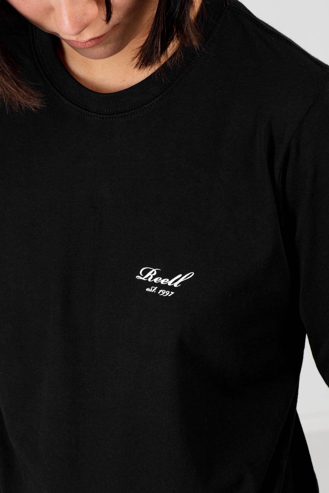 Women Logo Long Sleeve - Deep Black - Reell Pakistan