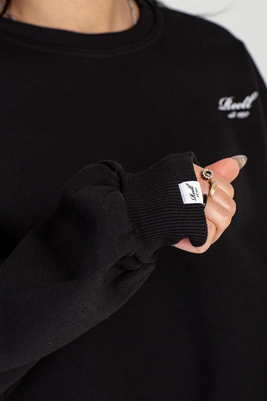 Women Amara Crewneck - Deep Black - Reell Pakistan