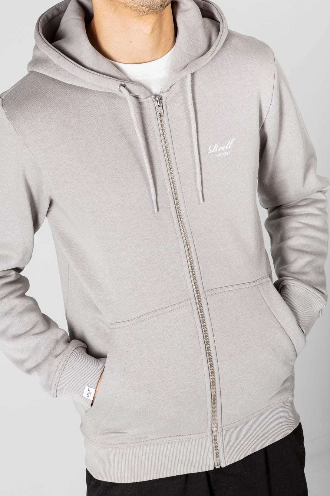 Regular Logo Zip Hoodie - Stone - Reell Pakistan