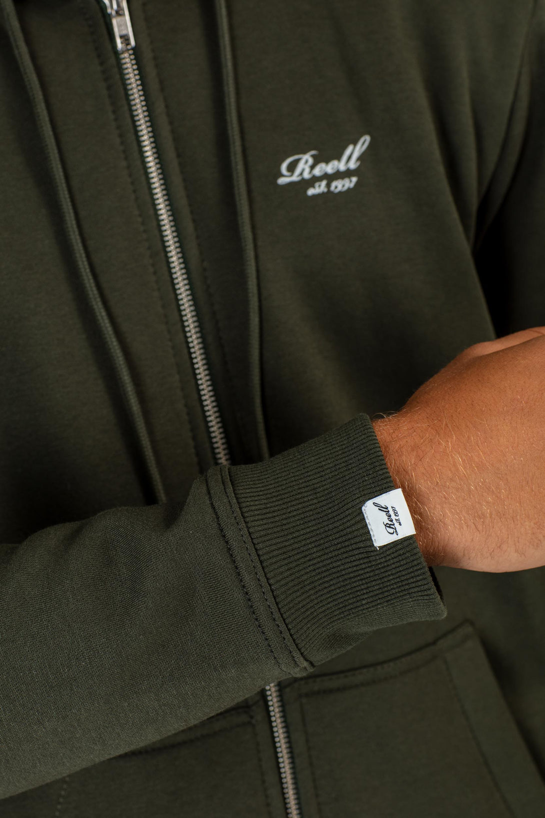 Staple Logo Zip Hoodie - Forest Green - Reell Pakistan