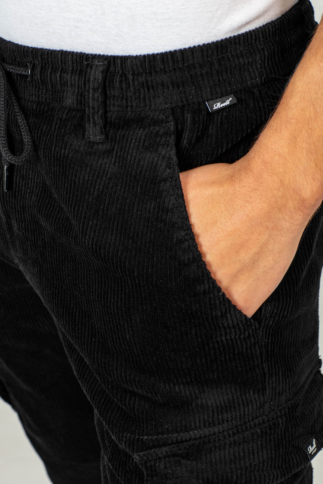 Reflex Rib Cargo Corduroy - Black - Reell Pakistan