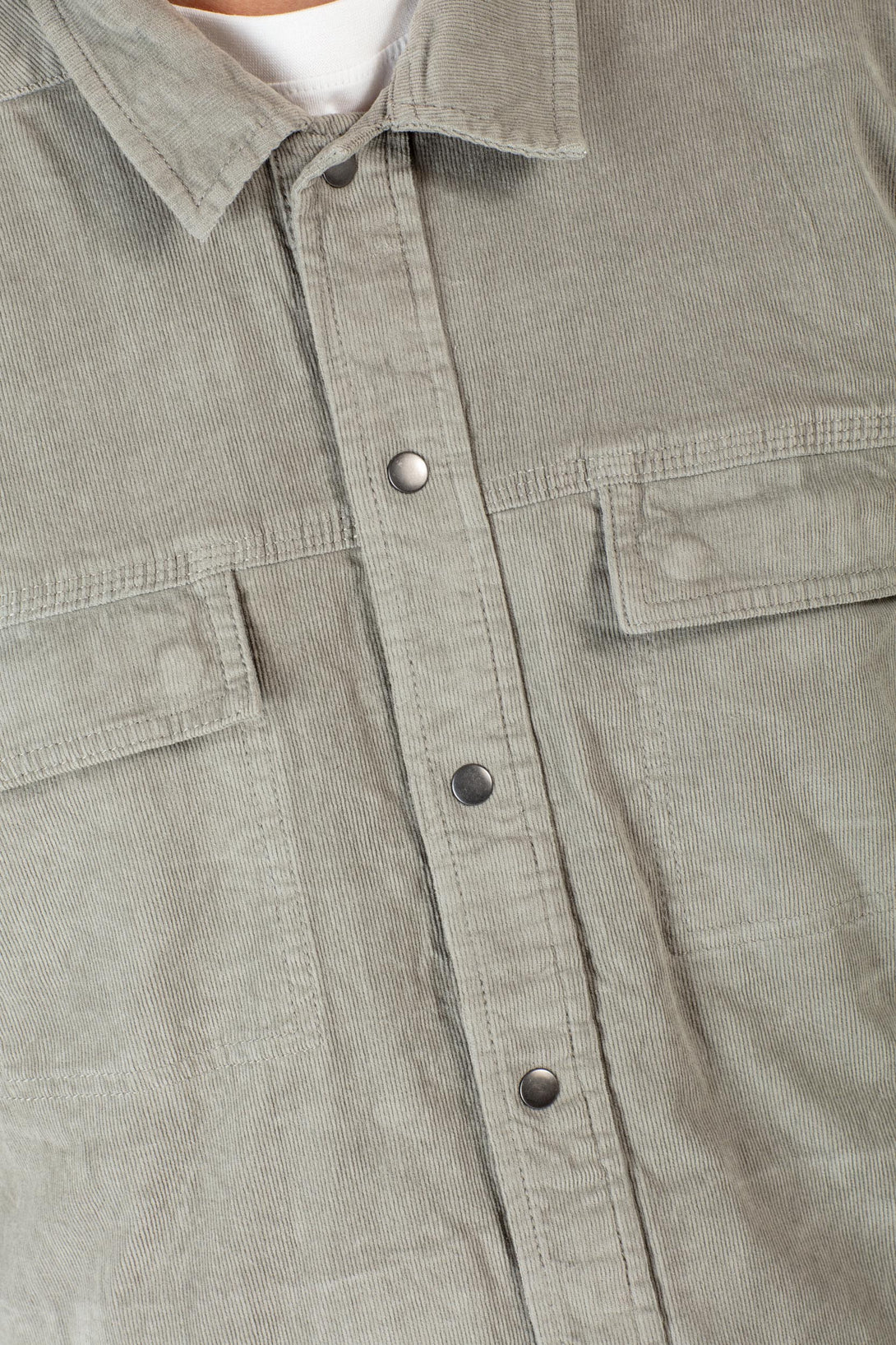 Duke Over Shirt - Baby Cord Grey Mint - Reell Pakistan