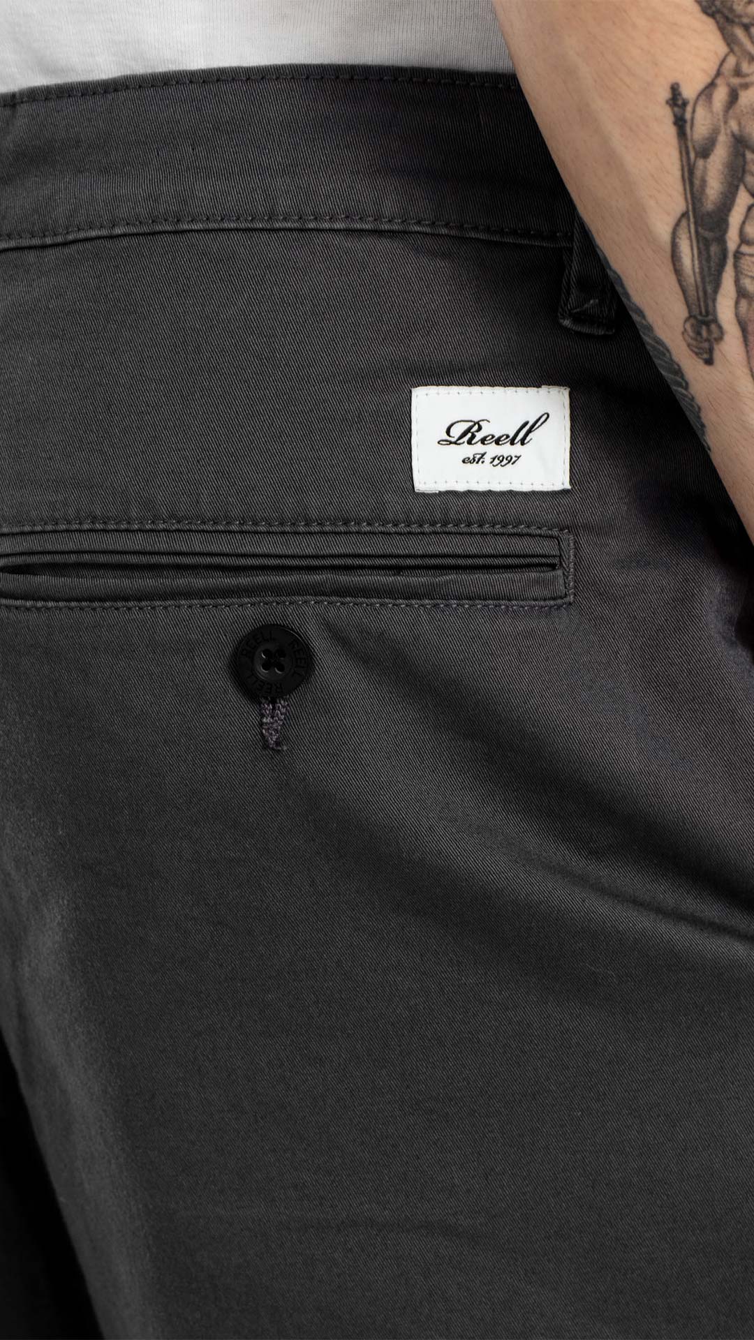 Flex Grip Chino Short - Dark Gray - Reell Pakistan