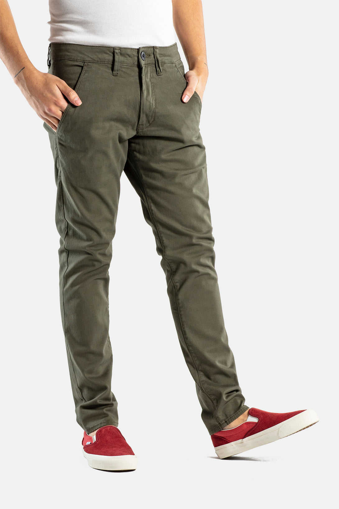 Flex Tapered Chino - Olive - Reell Pakistan