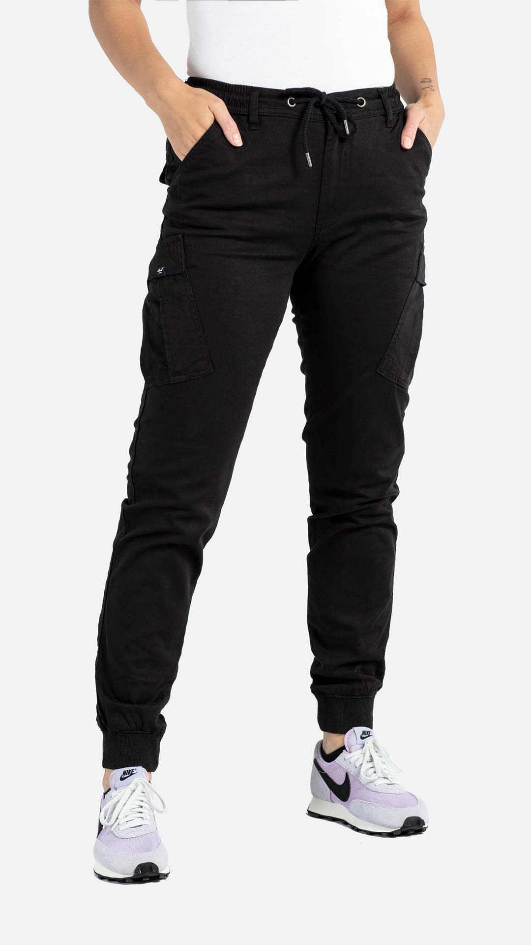 Reflex Women Rib Cargo - Black - Reell Pakistan