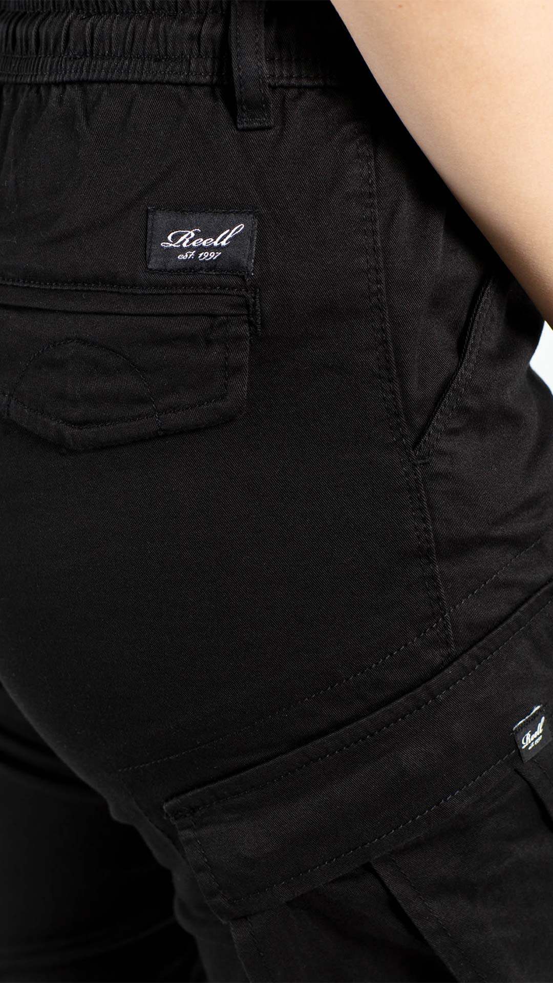 Reflex Women Rib Cargo - Black - Reell Pakistan