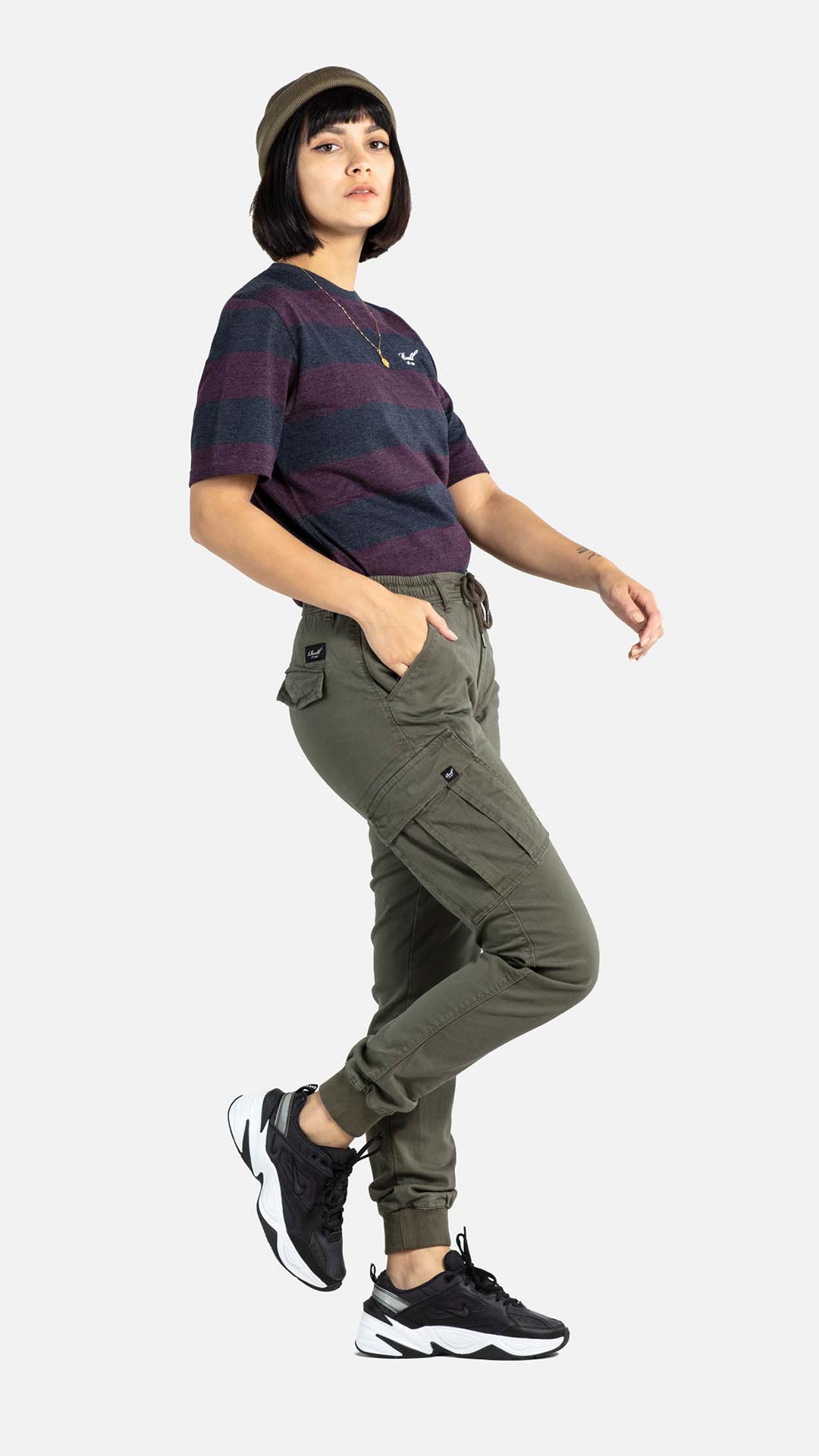 Reflex Women Rib Cargo - Olive - Reell Pakistan